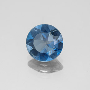 1.85 ct Blue Topaz Stone, Natural Topaz in Round Facet Shape for Sale