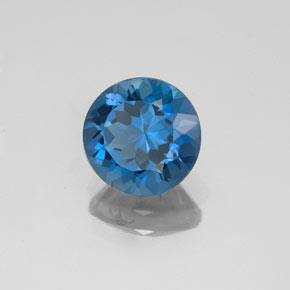 1.93 ct Blue Topaz Stone, Natural Topaz in Round Facet Shape for Sale