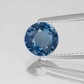 1.43 ct Blue Topaz Gemstone, Topaz Gem in Round Facet Shape for Sale.