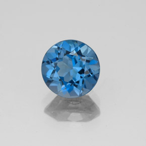 1.77 ct Blue Topaz Gemstone, Topaz Gem in Round Facet Shape for Sale.