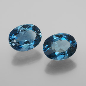 4.54 ct Blue Topaz Stone, Natural Topaz in Oval Facet Shape for Sale