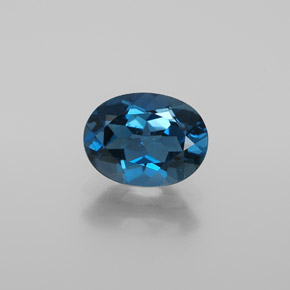 1.88 ct Blue Topaz Gemstone, Topaz Gem in Oval Facet Shape for Sale.