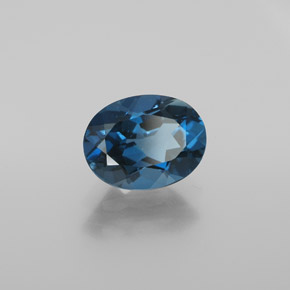 1.88 ct Blue Topaz Stone, Natural Topaz in Oval Facet Shape for Sale