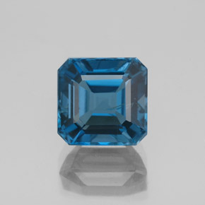 3.34 ct Blue Topaz Gemstone, Topaz Gem in Octagon Facet Shape for Sale.
