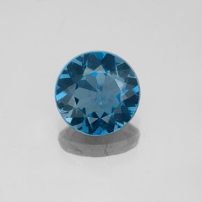 1.90 ct Blue Topaz Gemstone, Topaz Gem in Round Facet Shape for Sale.