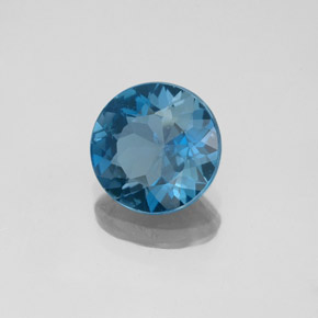 1.90 ct Blue Topaz Stone, Natural Topaz in Round Facet Shape for Sale