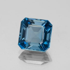 3.10 ct Blue Topaz Stone, Natural Topaz in Octagon Facet Shape for Sale