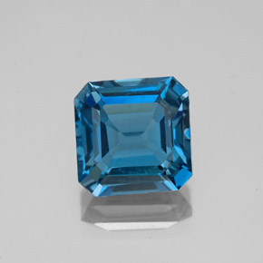 2.97 ct Blue Topaz Gemstone, Topaz Gem in Octagon Facet Shape for Sale.