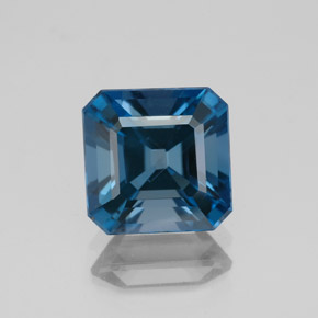 2.86 ct Blue Topaz Gemstone, Topaz Gem in Octagon Facet Shape for Sale.