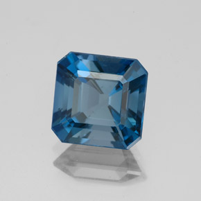 2.86 ct Blue Topaz Stone, Natural Topaz in Octagon Facet Shape for Sale