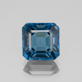 3.03 ct Blue Topaz Gemstone, Topaz Gem in Octagon Facet Shape for Sale.