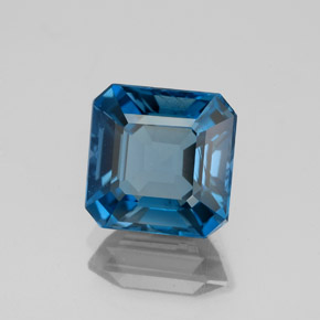 3.03 ct Blue Topaz Stone, Natural Topaz in Octagon Facet Shape for Sale