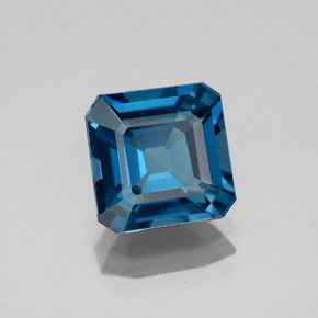 2.62 ct Blue Topaz Stone, Natural Topaz in Octagon Facet Shape for Sale