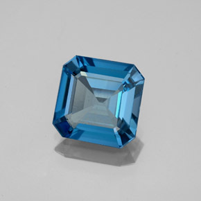 2.06 ct Blue Topaz Stone, Natural Topaz in Octagon Facet Shape for Sale