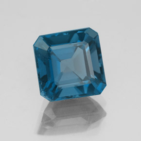 3.18 ct Blue Topaz Stone, Natural Topaz in Octagon Facet Shape for Sale