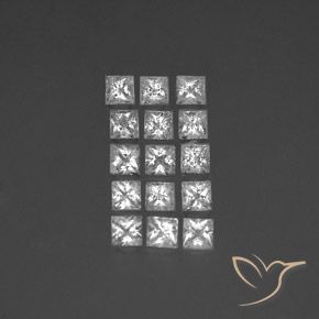 3.57ctw Natural Clear White Topaz, Square, VS-SI