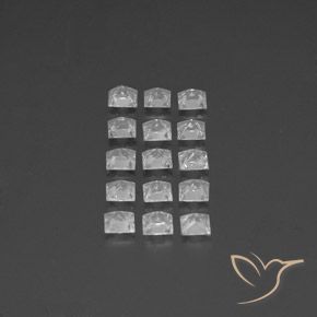 Topaz Gemstones in 3.5 x 3.5 mm Size for Sale, Topaz Stones in Clear White Color