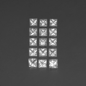 White Topaz Gem - 0.3ct Princess-Cut (ID: 350913)