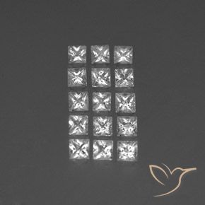 3.79ctw Natural White Topaz, Square, VS-SI