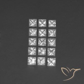 3.82ctw Natural White Topaz, Square, VS-SI