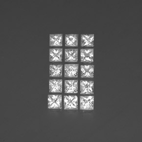 White Topaz Gem - 0.2ct Princess-Cut (ID: 350919)