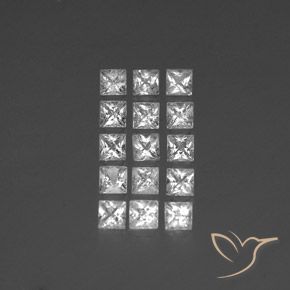 3.89ctw Natural Clear White Topaz, Square, VS-SI