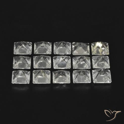Topaz Gemstones in 3.6 x 3.5 mm Size for Sale, Topaz Stones in Clear White Color