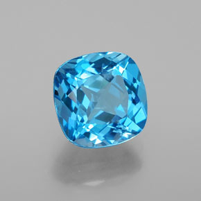 2.77 ct Blue Topaz Stone, Natural Topaz in Cushion-Cut Shape for Sale