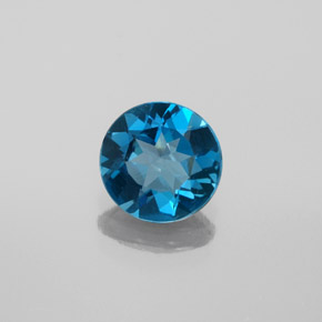 1.66 ct Blue Topaz Gemstone, Topaz Gem in Round Facet Shape for Sale.