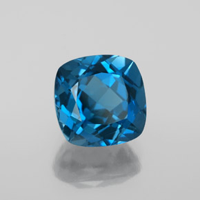 4.45 ct Blue Topaz Stone, Natural Topaz in Cushion-Cut Shape for Sale
