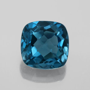 3.66 ct Blue Topaz Gemstone, Topaz Gem in Cushion-Cut Shape for Sale.
