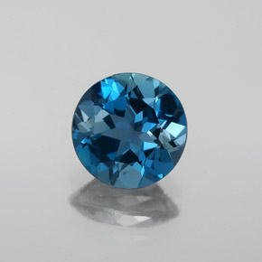 1.79 ct Blue Topaz Gemstone, Topaz Gem in Round Facet Shape for Sale.