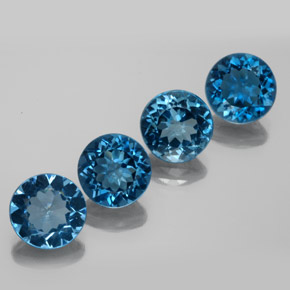 8.97 ct Blue Topaz Gemstone, Topaz Gem in Round Facet Shape for Sale.