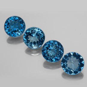 8.97 ct Blue Topaz Stone, Natural Topaz in Round Facet Shape for Sale