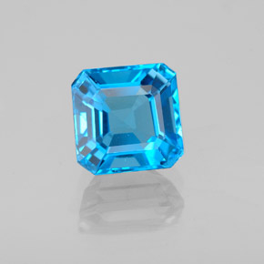 2.23 ct Blue Topaz Gemstone, Topaz Gem in Octagon Facet Shape for Sale.