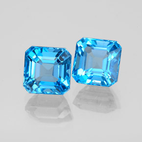 4.64 ct Blue Topaz Stone, Natural Topaz in Octagon Facet Shape for Sale
