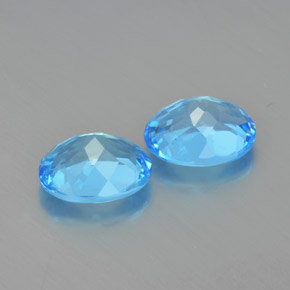 Topaz Gemstones in 9 x 7 mm (calibrated) Size for Sale, Topaz Stones in Sky Blue Color