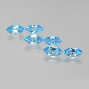 Swiss Blue Topaz Gem - 0.4ct Marquise Facet (ID: 368777)