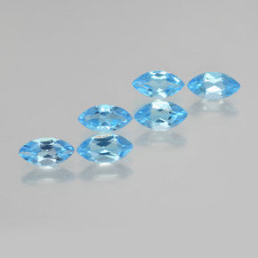 2.57 ctw Blue Topaz Stones, Natural Topaz in Marquise Facet Shape for Sale