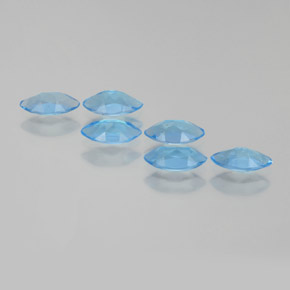 Topaz Gemstones in 7 x 3.6 mm Size for Sale, Topaz Stones in Swiss Blue Color
