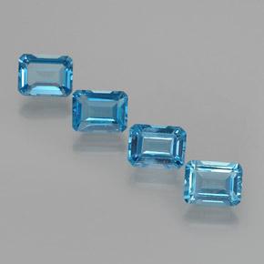 8.62 ctw Blue Topaz Stones, Natural Topaz in Octagon Facet Shape for Sale
