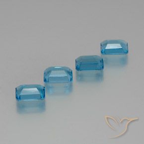 Topaz Gemstones in 8 x 6 mm (calibrated) Size for Sale, Topaz Stones in Swiss Blue Color