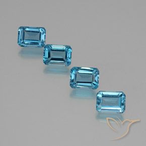 8.24 ctw Blue Topaz Stones, Natural Topaz in Octagon Facet Shape for Sale