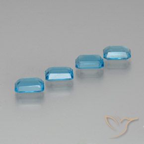 Topaz Gemstones in 8 x 6 mm (calibrated) Size for Sale, Topaz Stones in Swiss Blue Color