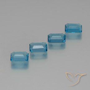 Topaz Gemstones in 8 x 6 mm (calibrated) Size for Sale, Topaz Stones in Swiss Blue Color