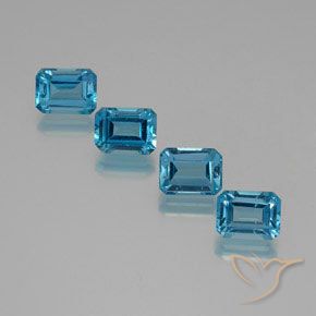 8.56 ctw Blue Topaz Stones, Natural Topaz in Octagon Facet Shape for Sale