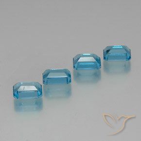 Topaz Gemstones in 8 x 6 mm (calibrated) Size for Sale, Topaz Stones in Swiss Blue Color