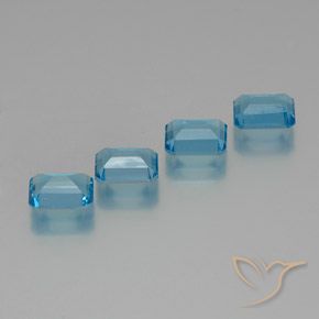 Topaz Gemstones in 8 x 6 mm (calibrated) Size for Sale, Topaz Stones in Swiss Blue Color
