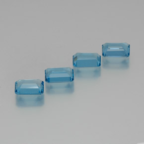 Topaz Gemstones in 8 x 6 mm (calibrated) Size for Sale, Topaz Stones in Swiss Blue Color