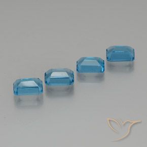 Topaz Gemstones in 8 x 6 mm (calibrated) Size for Sale, Topaz Stones in Swiss Blue Color